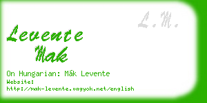 levente mak business card
